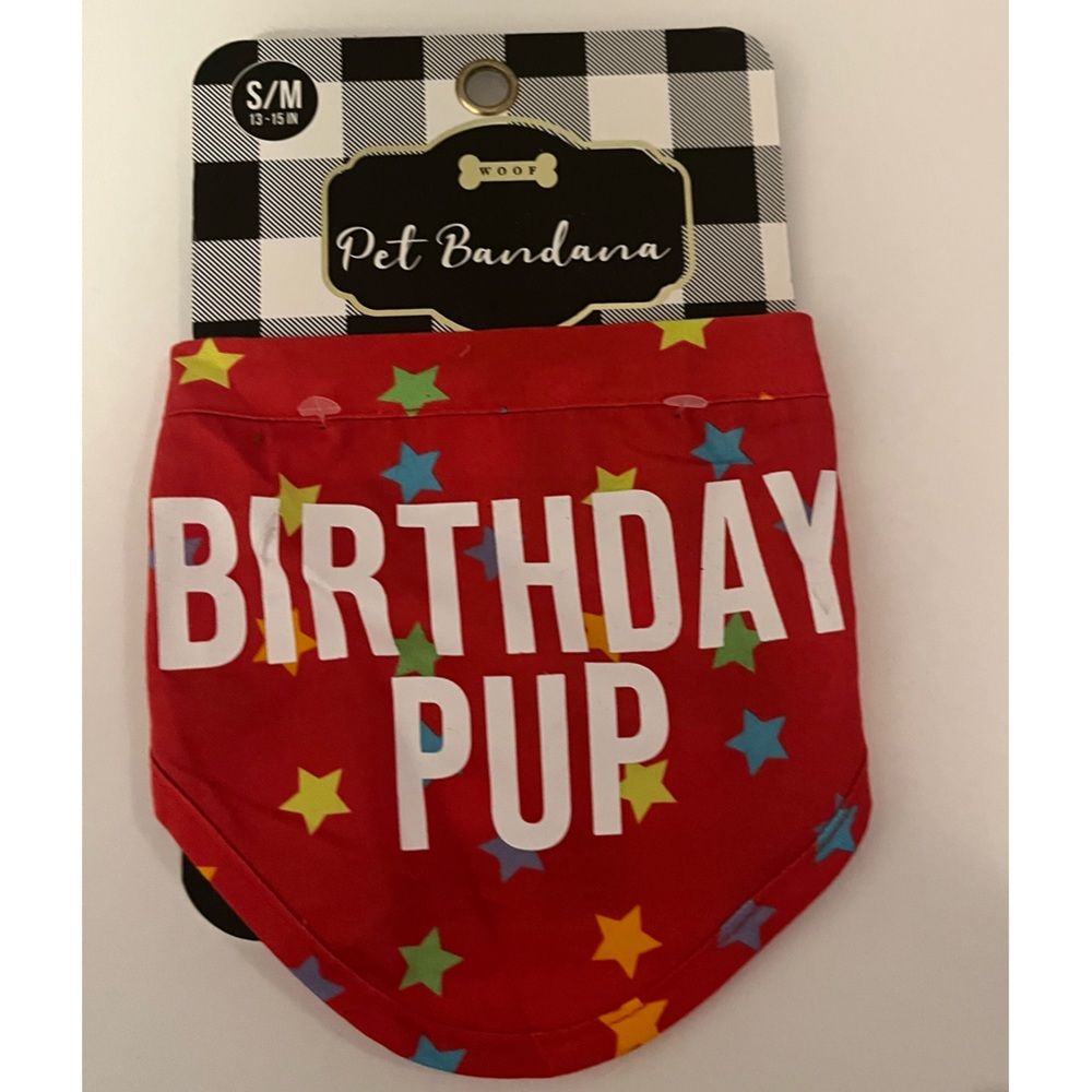 Small/med Dog Birthday Bandana. NWTs